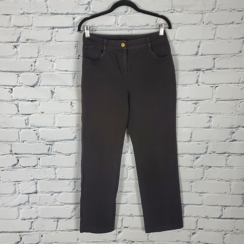 St. John Yellow Label Brown Straight Leg Pants